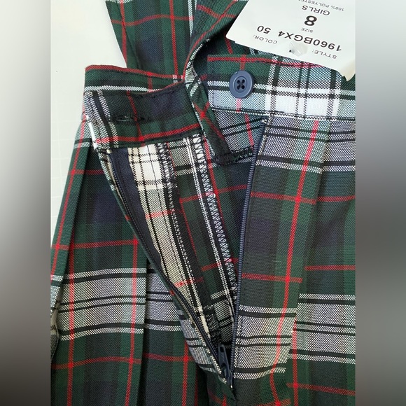 Plaid Catholic School Uniforms Jumper V- front Knife Pleat size 8 Girls - Picture 7 of 10
